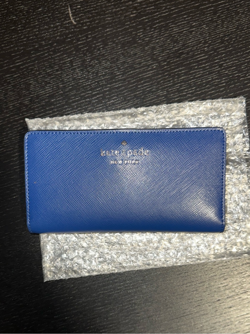 Kate Spade New York Large Slim Bifold Wallet River Blue NWT Saffiano Leather